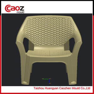 plastic arm chair mould with back rattan design(CZ-501)