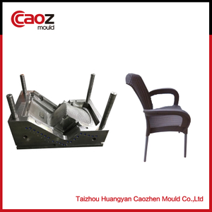 plastic arm rattan chair mould with metal leg(CZ-190)