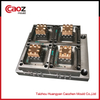4 cavity flower pot injection mould with B copper