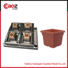 4 cavity flower pot injection mould with B copper
